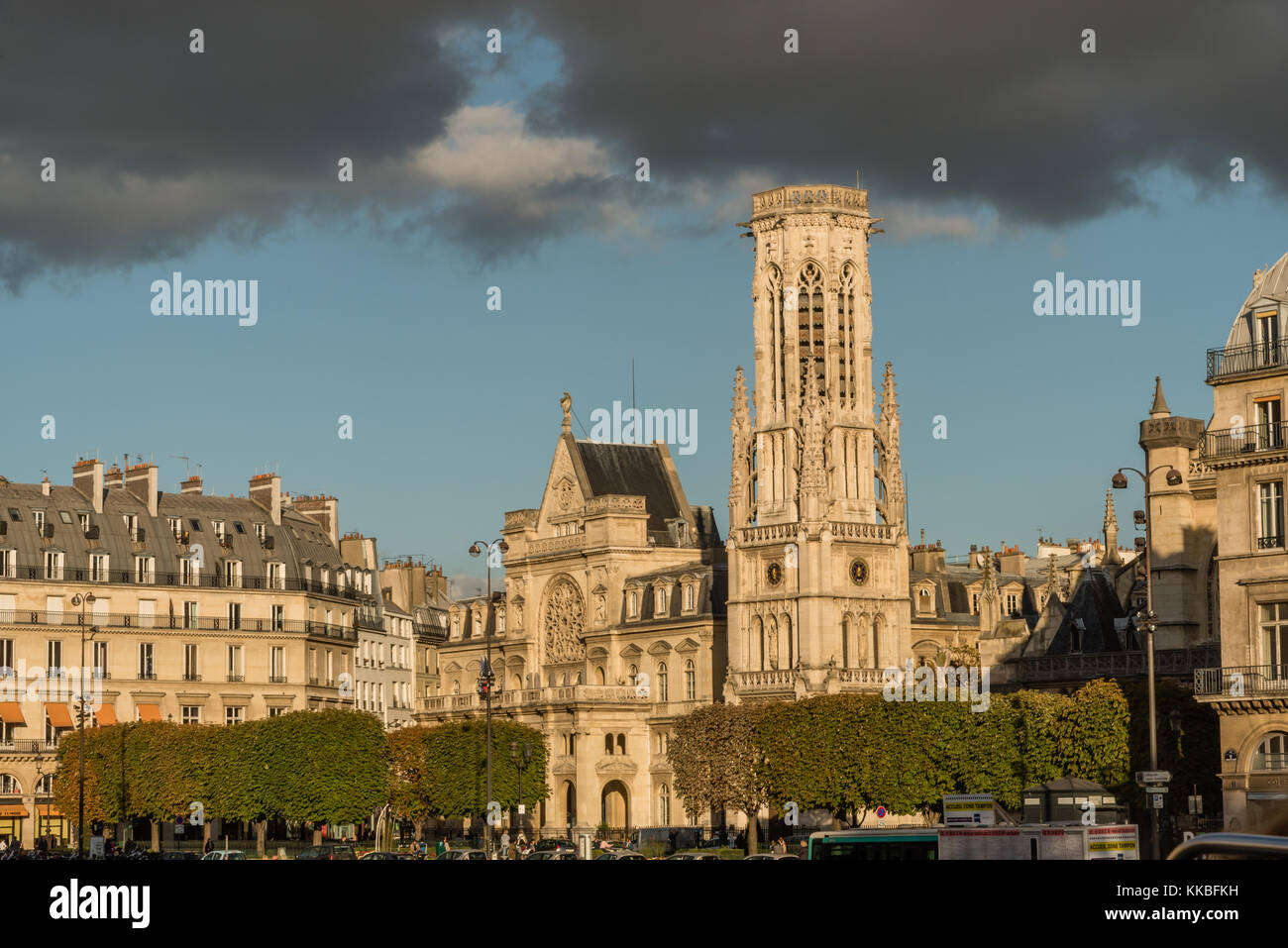 St. Germain l`Auxerrois church in Paris at sunset Stock Photo Alamy